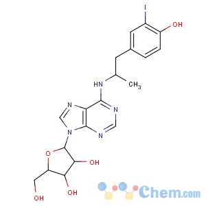 CAS No:92530-58-0 (3R,4S,<br />5R)-2-[6-[[(2R)-1-(4-hydroxy-3-iodophenyl)propan-2-yl]amino]purin-9-yl]-<br />5-(hydroxymethyl)oxolane-3,4-diol