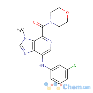 CAS No:925427-08-3 [7-(3-chloroanilino)-3-methylimidazo[4,<br />5-c]pyridin-4-yl]-morpholin-4-ylmethanone