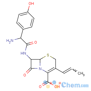 CAS No:92665-29-7 (6R,<br />7R)-7-[[(2R)-2-amino-2-(4-hydroxyphenyl)acetyl]amino]-8-oxo-3-[(E)-prop-<br />1-enyl]-5-thia-1-azabicyclo[4.2.0]oct-2-ene-2-carboxylic acid