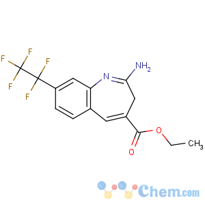 CAS No:926927-42-6 ethyl<br />2-amino-8-(1,1,2,2,2-pentafluoroethyl)-3H-1-benzazepine-4-carboxylate