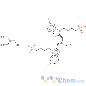 CAS No:92771-38-5 4-[5-chloro-2-[(Z)-2-[(Z)-[5-chloro-3-(4-sulfobutyl)benzooxazol-2-ylidene]methyl]but-1-enyl]benzooxazol-3-yl]butane-1-sulfonate