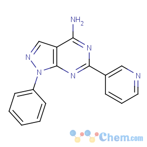 CAS No:92964-43-7 1-phenyl-6-pyridin-3-ylpyrazolo[3,4-d]pyrimidin-4-amine
