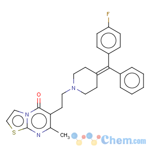 CAS No:93076-89-2 5H-Thiazolo[3,2-a]pyrimidin-5-one,6-[2-[4-[(4-fluorophenyl)phenylmethylene]-1-piperidinyl]ethyl]-7-methyl-