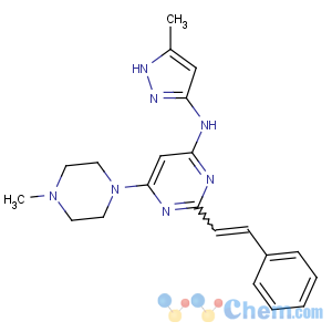 CAS No:934353-76-1 6-(4-methylpiperazin-1-yl)-N-(5-methyl-1H-pyrazol-3-yl)-2-[(E)-2-<br />phenylethenyl]pyrimidin-4-amine