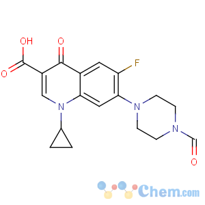 CAS No:93594-39-9 1-cyclopropyl-6-fluoro-7-(4-formylpiperazin-1-yl)-4-oxoquinoline-3-<br />carboxylic acid
