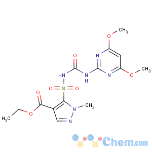 CAS No:93697-74-6 ethyl<br />5-[(4,<br />6-dimethoxypyrimidin-2-yl)carbamoylsulfamoyl]-1-methylpyrazole-4-<br />carboxylate