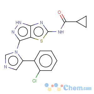 CAS No:937037-96-2 Cyclopropanecarboxamide,N-[3-[5-(2-chlorophenyl)-1H-imidazol-1-yl]-1H-pyrazolo[3,4-d]thiazol-5-yl]-