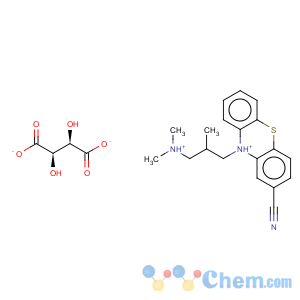CAS No:93841-82-8 2-cyano-10-[3-(dimethylammonio)-2-methylpropyl]-10h-phenothiazinium [r-(r*,r*)]-tartrate