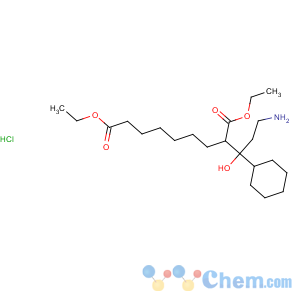 CAS No:93942-59-7 Nonanedioic acid,2-(3-amino-1-cyclohexyl-1-hydroxypropyl)-, diethyl ester, hydrochloride (9CI)