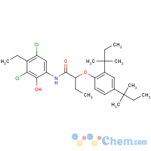 CAS No:93951-12-3 2-[2,4-bis(2-methylbutan-2-yl)phenoxy]-N-(3,<br />5-dichloro-4-ethyl-2-hydroxyphenyl)butanamide