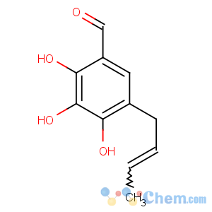 CAS No:94008-46-5 5-[(E)-but-2-enyl]-2,3,4-trihydroxybenzaldehyde