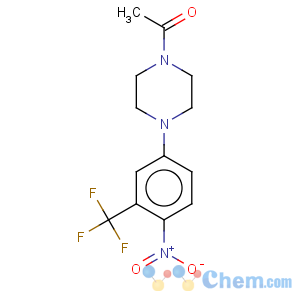 CAS No:940860-26-4 1-[4-[4-Nitro-3-(trifluoromethyl)phenyl]-1-piperazinyl]ethanone1-(4-(4-nitro-2-(trifluoromethyl)phenyl)piperazin-1-yl)ethanone1-[4-[4-Nitro-3-(trifluoromethyl)phenyl]-1-piperazinyl]ethanone1-(4-(4-nitro-2-(trifluoromethyl)phenyl)piperazin-1-yl)ethanone1-[4-[4-Nitro-3-(trifluoromethyl)phenyl]-1-piperazinyl]ethanone