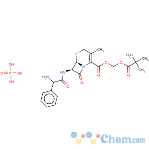 CAS No:94088-99-0 (pivaloyloxy)methyl [6r-[6alpha,7beta(r*)]]-7-[(aminophenylacetyl)amino]-3-methyl-8-oxo-5-thia-1-azabicyclo[4.2.0]oct-2-ene-2-carboxylate phosphate