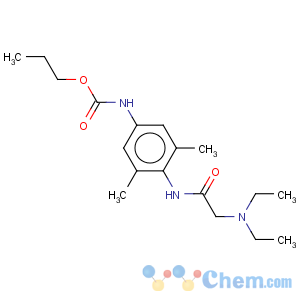 CAS No:94262-08-5 Carbanilic acid,4-[2-(diethylamino)acetamido]-3,5-dimethyl-, propyl ester (7CI)