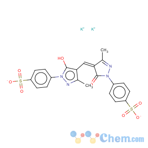 CAS No:94266-02-1 Benzenesulfonic acid,4-[4,5-dihydro-4-[[5-hydroxy-3-methyl-1-(4-sulfophenyl)-1H-pyrazol-4-yl]methylene]-3-methyl-5-oxo-1H-pyrazol-1-yl]-,potassium salt (1:2)