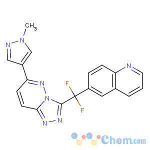 CAS No:943540-75-8 6-[difluoro-[6-(1-methylpyrazol-4-yl)-[1,2,4]triazolo[4,<br />3-b]pyridazin-3-yl]methyl]quinoline