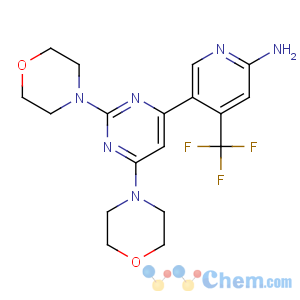 CAS No:944396-07-0 5-(2,<br />6-dimorpholin-4-ylpyrimidin-4-yl)-4-(trifluoromethyl)pyridin-2-amine