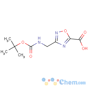 CAS No:946667-81-8 3-[[(2-methylpropan-2-yl)oxycarbonylamino]methyl]-1,2,<br />4-oxadiazole-5-carboxylic acid