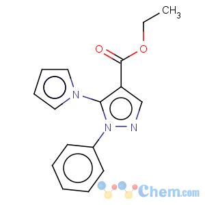 CAS No:94692-05-4 1H-Pyrazole-4-carboxylicacid, 1-phenyl-5-(1H-pyrrol-1-yl)-, ethyl ester