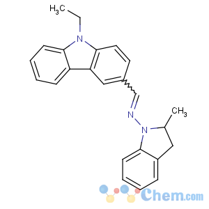 CAS No:94941-30-7 1-(9-ethylcarbazol-3-yl)-N-(2-methyl-2,3-dihydroindol-1-yl)methanimine