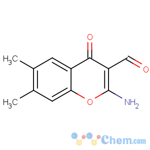 CAS No:94978-87-7 2-amino-6,7-dimethyl-4-oxochromene-3-carbaldehyde