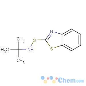 CAS No:95-31-8 N-(1,3-benzothiazol-2-ylsulfanyl)-2-methylpropan-2-amine