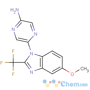 CAS No:950845-99-5 5-[5-methoxy-2-(trifluoromethyl)benzimidazol-1-yl]pyrazin-2-amine