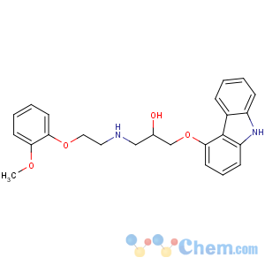 CAS No:95093-99-5 (2R)-1-(9H-carbazol-4-yloxy)-3-[2-(2-methoxyphenoxy)ethylamino]propan-2-<br />ol