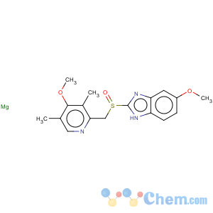 CAS No:95382-33-5 Omeprazole magnesium5-Methoxy-2-(((4-methoxy-3,5-dimethyl-2-pyridinyl)methyl)sulfinyl)-1H-benzimidazole magnesium salt (2:1)