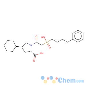 CAS No:95399-71-6 L-Proline,4-cyclohexyl-1-[2-[hydroxy(4-phenylbutyl)phosphinyl]acetyl]-, (4S)-