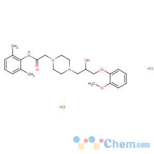 CAS No:95635-56-6 N-(2,<br />6-dimethylphenyl)-2-[4-[2-hydroxy-3-(2-methoxyphenoxy)propyl]piperazin-<br />1-yl]acetamide