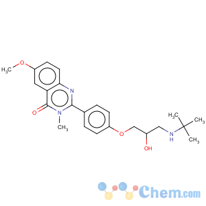 CAS No:95893-19-9 4(3H)-Quinazolinone,2-[4-[3-[(1,1-dimethylethyl)amino]-2-hydroxypropoxy]phenyl]-6-methoxy-3-methyl-