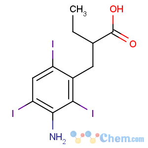 CAS No:96-83-3 2-[(3-amino-2,4,6-triiodophenyl)methyl]butanoic acid