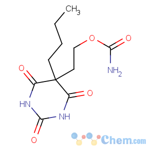 CAS No:960-05-4 2-(5-butyl-2,4,6-trioxo-1,3-diazinan-5-yl)ethyl carbamate