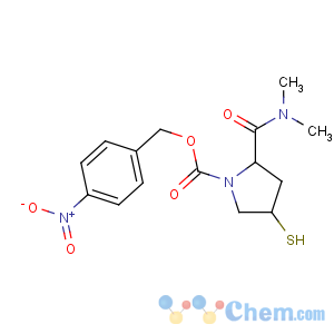 CAS No:96034-64-9 (4-nitrophenyl)methyl<br />(2S,4S)-2-(dimethylcarbamoyl)-4-sulfanylpyrrolidine-1-carboxylate