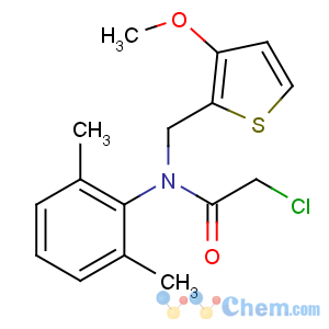 CAS No:96491-05-3 2-chloro-N-(2,<br />6-dimethylphenyl)-N-[(3-methoxythiophen-2-yl)methyl]acetamide