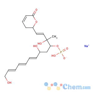 CAS No:96612-73-6 sodium (4E,6E,8E)-3,10-dihydroxy-1-[(2E)-1-hydroxy-1-methyl-3-(6-oxo-3,6-dihydro-2H-pyran-2-yl)prop-2-en-1-yl]deca-4,6,8-trien-1-yl hydrogen phosphate