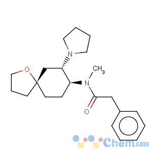 CAS No:96744-75-1 (5-alpha,7-alpha,8-beta)-(+)-N-Methyl-N-(7-(1-pyrrolidinyl)-1-oxaspiro[4.5]dec-8-yl)benzeneacetamide