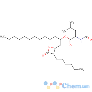 CAS No:96829-58-2 [(2S)-1-[(2S,3S)-3-hexyl-4-oxooxetan-2-yl]tridecan-2-yl]<br />(2S)-2-formamido-4-methylpentanoate