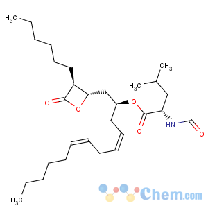 CAS No:96829-59-3 L-Leucine, N-formyl-,(1S,3Z,6Z)-1-[[(2S,3S)-3-hexyl-4-oxo-2-oxetanyl]methyl]-3,6-dodecadien-1-ylester