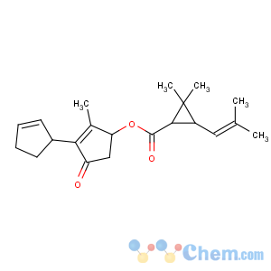 CAS No:97-11-0 Cyclopropanecarboxylicacid, 2,2-dimethyl-3-(2-methyl-1-propen-1-yl)-,3-(2-cyclopenten-1-yl)-2-methyl-4-oxo-2-cyclopenten-1-yl ester