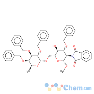 CAS No:97242-86-9 b-D-Glucopyranoside, methyl2-deoxy-6-O-[6-deoxy-2,3,4-tris-O-(phenylmethyl)-a-L-galactopyranosyl]-2-(1,3-dihydro-1,3-dioxo-2H-isoindol-2-yl)-3-O-(phenylmethyl)-