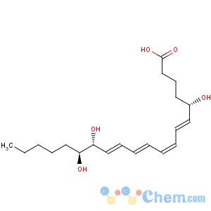 CAS No:98049-69-5 6,8,10,12-Eicosatetraenoicacid, 5,14,15-trihydroxy-, (5S,6E,8Z,10E,12E,14R,15S)-