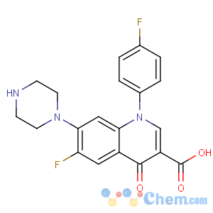 CAS No:98105-99-8 6-fluoro-1-(4-fluorophenyl)-4-oxo-7-piperazin-1-ylquinoline-3-carboxylic<br />acid