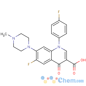 CAS No:98106-17-3 6-fluoro-1-(4-fluorophenyl)-7-(4-methylpiperazin-1-yl)-4-oxoquinoline-3-<br />carboxylic acid