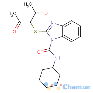 CAS No:98183-15-4 N-cyclohexyl-2-(2,4-dioxopentan-3-ylsulfanyl)benzimidazole-1-carboxamide