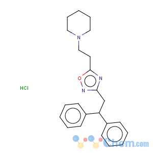 CAS No:982-43-4 Piperidine,1-[2-[3-(2,2-diphenylethyl)-1,2,4-oxadiazol-5-yl]ethyl]-, hydrochloride (1:1)