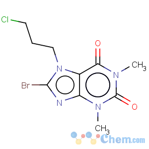 CAS No:98408-17-4 8-Bromo-7-(3-chloropropyl)-1,3-dimethyl-2,3,6,7-tetrahydro-1H-purine-2,6-dione