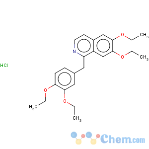 CAS No:985-13-7 Isoquinoline,1-[(3,4-diethoxyphenyl)methyl]-6,7-diethoxy-, hydrochloride (1:1)