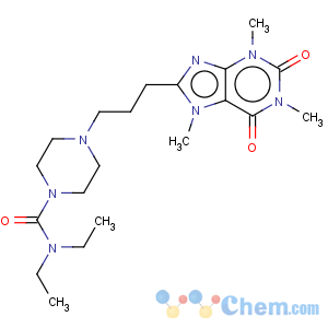 CAS No:98833-92-2 1-Piperazinecarboxamide,N,N-diethyl-4-[3-(2,3,6,7-tetrahydro-1,3,7-trimethyl-2,6-dioxo-1H-purin-8-yl)propyl]-
